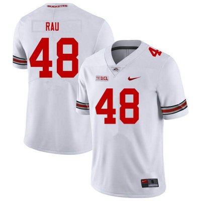 NCAA Ohio State Buckeyes Men's #48 Corey Rau White Nike Football College Jersey CWR6645JW